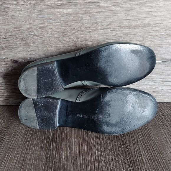 Ivanka Trump Women's 8.5M Loafers Patent Leather Slip On Flats Gray Shoes - Picture 8 of 10